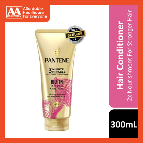 Pantene 3 Minute Miracle Supplement Conditioner (Biotin - Hair Fall Control) 300mL