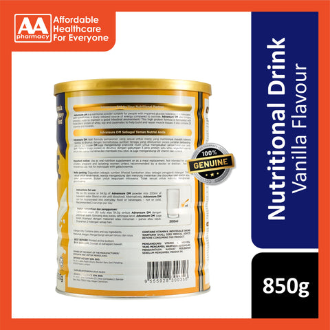 Advansure DM Vanilla Flavour 850g (Complete Nutrition)