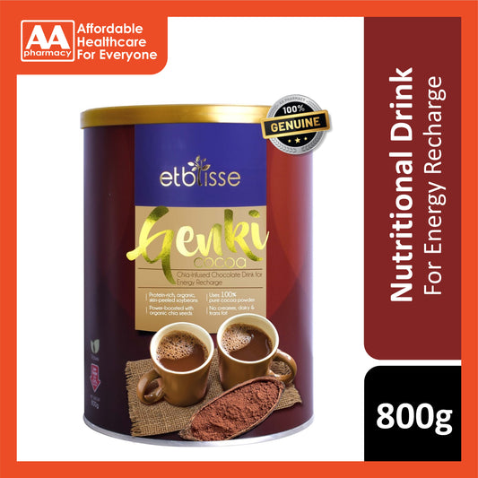 Etblisse Genki Cocoa Chia-Infused Chocolate Drink 800g