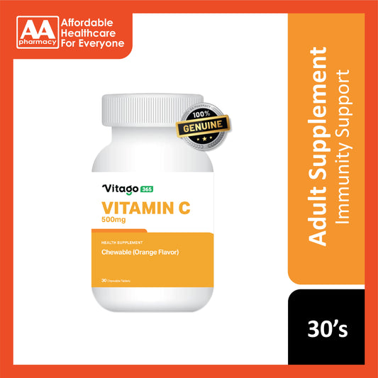 Vitago365 Vitamin C 500mg Chewable Tablet 30's