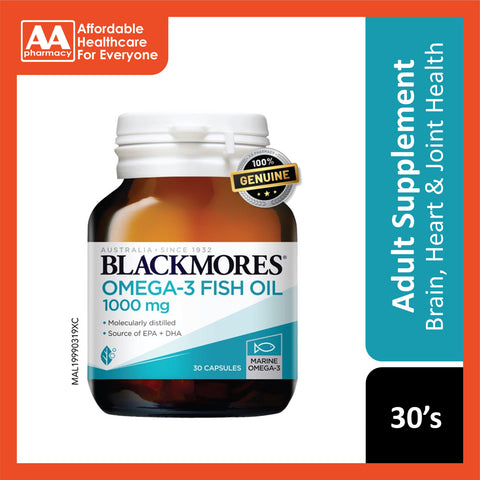 Blackmores Omega-3 Fish Oil 1000mg Softgel 30's