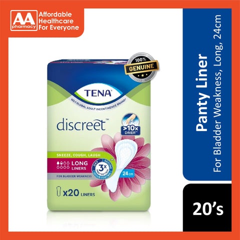 Tena Discreet Liners (For Bladder Weakness, Long, 24cm) 20's