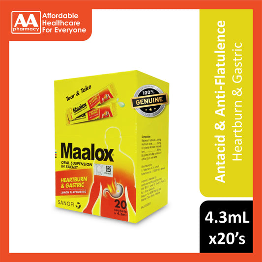 Maalox 460mg Oral Suspension Sachet 4.3mLx20's