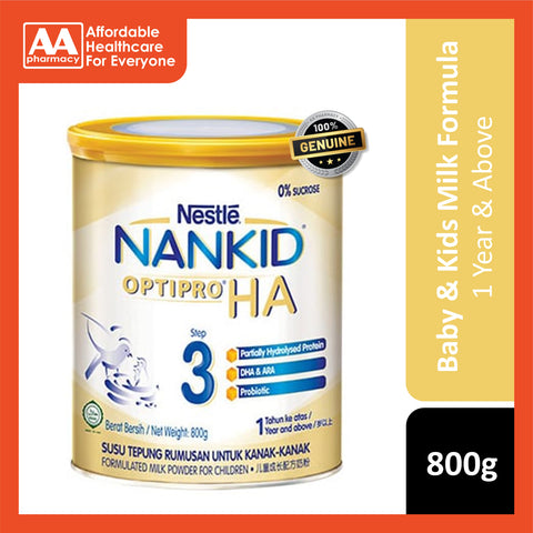 Nestlé NANKID OptiPro HA Milk Powder Step 3 800g (For Children 1 Year and Above)