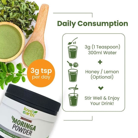 [CLEARANCE] [EXP: 19/3/26] Love Earth Organic Moringa Powder 185g