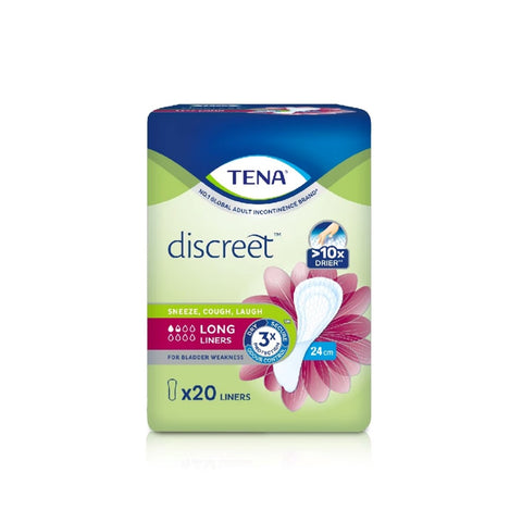 Tena Discreet Liners (For Bladder Weakness, Long, 24cm) 20's