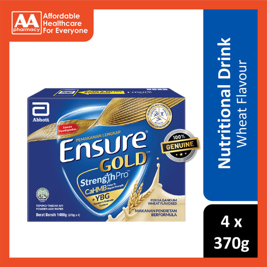 Abbott Ensure Gold StrengthPro Complete Nutrition Drink 4x370g (Wheat Flavour)