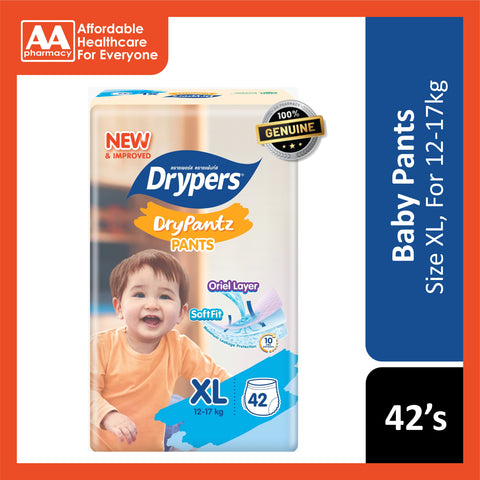 Drypers DryPantz Baby Pants Size XL 42's (12-17kg)