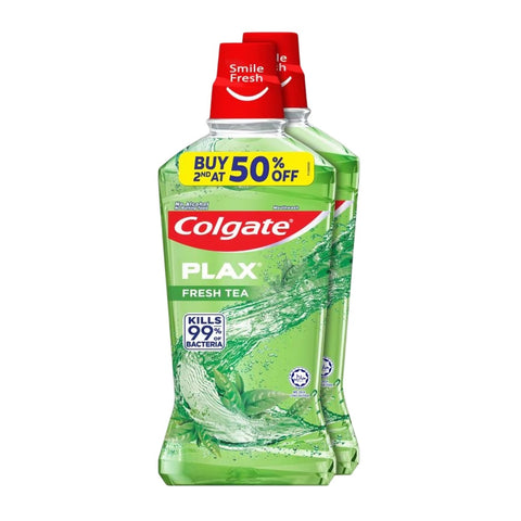 Colgate Plax Mouthwash Twin Pack (750mLx2) - Fresh Tea