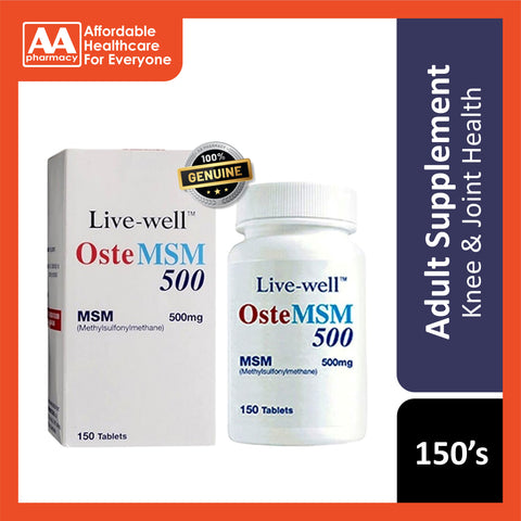 Live-Well OsteMSM 500mg Tablet 150's