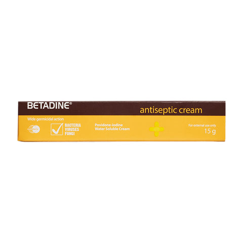 Betadine Povidone-Iodine 5% Antiseptic Cream 15g