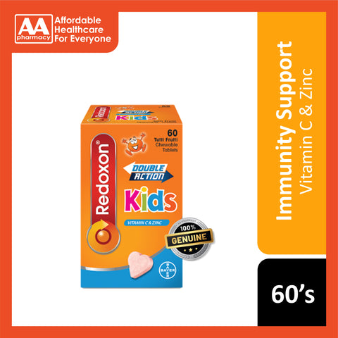 Redoxon Double Action Kids Vit C 250mg + Zinc Chewable Tutti Frutti 60's