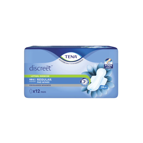 Tena Discreet Pads (For Bladder Weakness, Regular, Wing 24cm) 12's