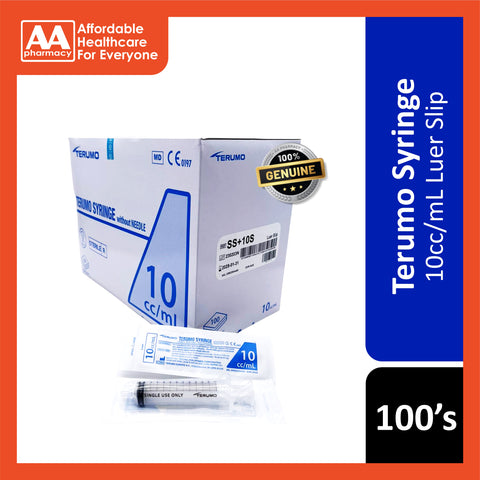 Terumo Syringe 10cc/mL 100's (Luer Lock/Luer Slip)