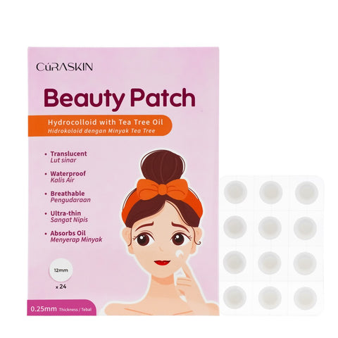 Curaskin Beauty Patch Hydrocolloid With Tea Tree Oil 24's