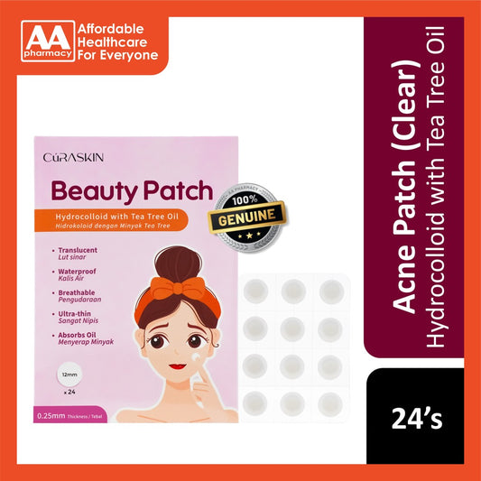 Curaskin Beauty Patch Hydrocolloid With Tea Tree Oil 24's