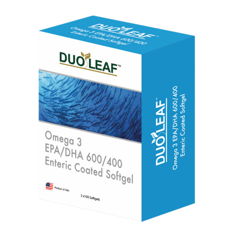 Duoleaf Omega 3 EPA 600/ DHA 400 Softgel 2x100's