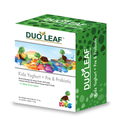 Duoleaf Kidz Yoghurt + Pre and Probiotic Sachet 15's