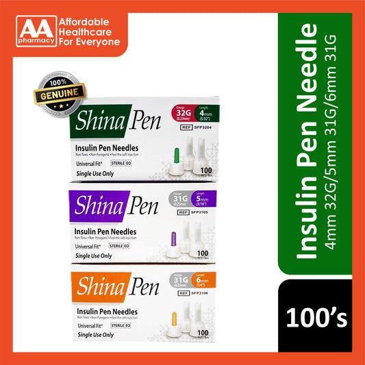 Shina Insulin Pen Needle 100's (4mm/5mm/6mm)