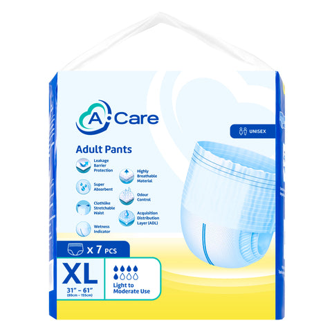 A-Care Adult Pants Size XL 7's