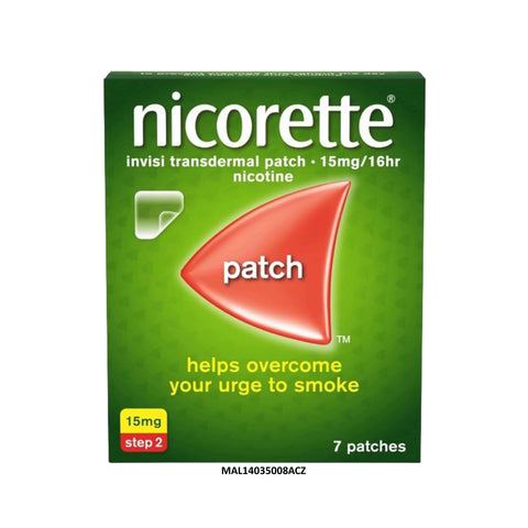 Nicorette Invisi Transdermal Patch 15mg/16hr (Step 2) 7's