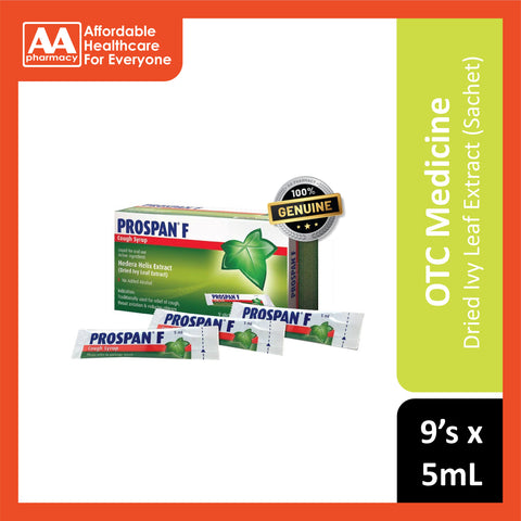 Prospan F (Dry Ivy Leaf Extract) Cough Syrup 5mLx9's