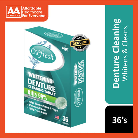 OPfresh Denture Cleaning Tablet 36's (Whitening)