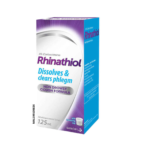 Rhinathiol Adult Expectorant Syrup 125ml - 5% Carbocisteine