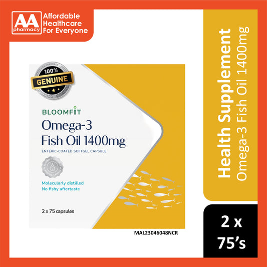 Bloomfit Omega-3 Fish Oil 1400mg (2 x 75's)