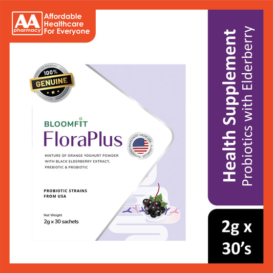 Bloomfit FloraPlus 30 Sachets (Probiotic with Elderberry)