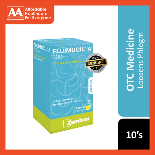 Fluimucil A 600mg Effervescent Tablet 10's