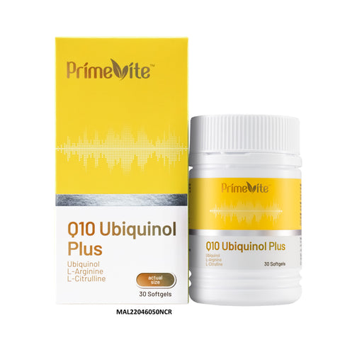 PrimeVite Q10 Ubiquinol Plus (With L-Arginine and L-Citrulline) Softgel 30's