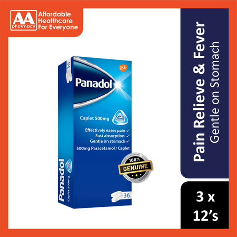 Panadol Optizorb 500mg Caplet 3x12's