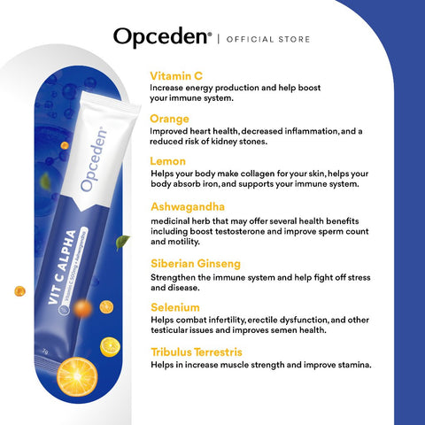 [CLEARANCE] [EXP 24/08/2025] Opceden Go Vit C Alpha Sachet 7gx15's