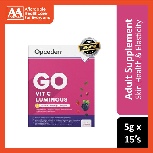 [CLEARANCE] [EXP 25/08/2025] Opceden Go Vit C Luminous Sachet 5gx15's