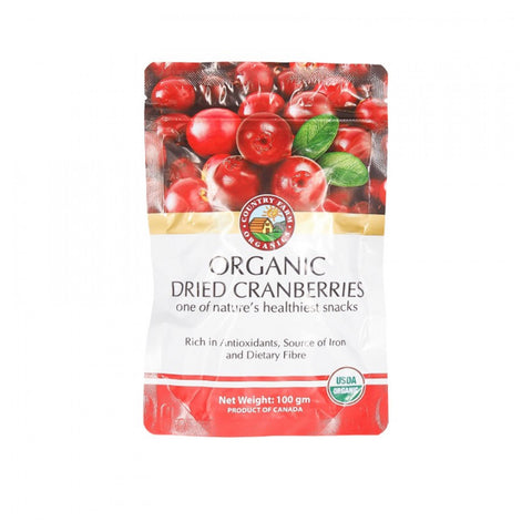 Country Farm Organic Dried Cranberries 100g