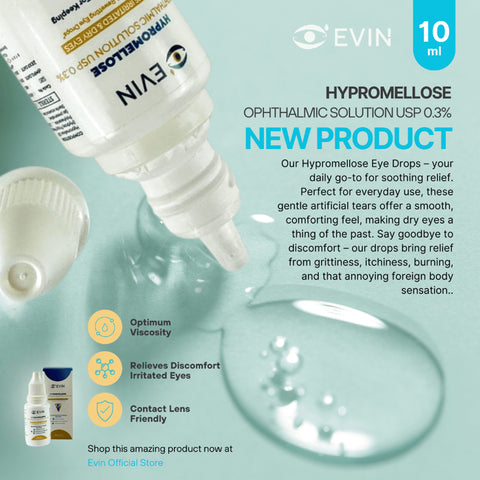 Evin Hypromellose (HPMC 0.3%) Eye Drop 10mL