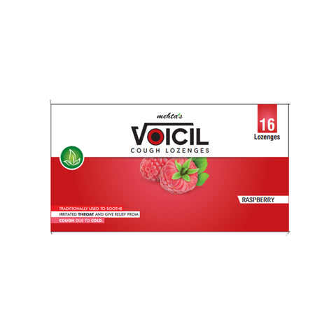 Voicil Raspberry Lozenges 16's (Irritated Throat and Cough Relief)