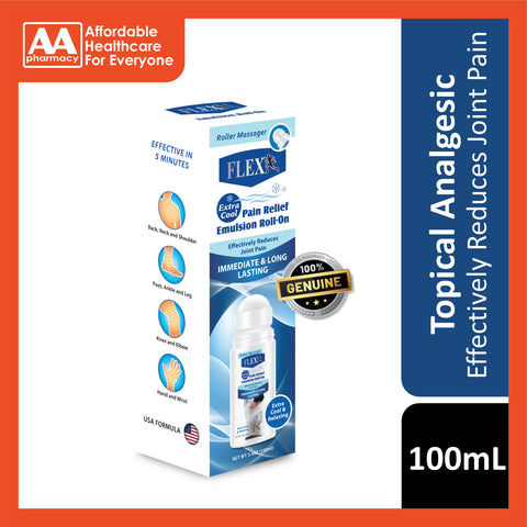 Flexx Extra Cool Pain Relief Emulsion Roll-On 100mL