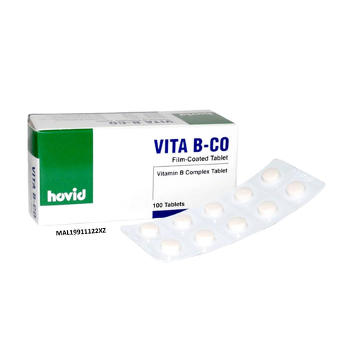 Hovid Vita B-Co (Vitamin B Complex) Film-Coated Tablet - 100's