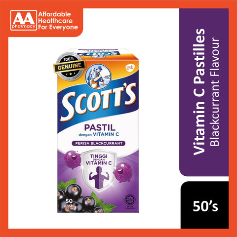 Scotts Vitamin C Pastilles 50's (Blackcurrant)