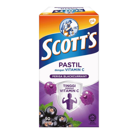 Scotts Vitamin C Pastilles 50's (Blackcurrant)