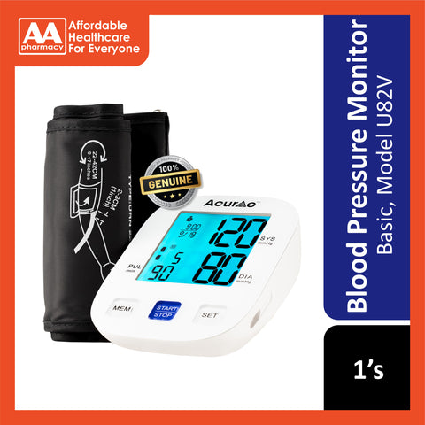 Acurac Basic Blood Pressure Monitor (Model: U82V) [5 Years Warranty]