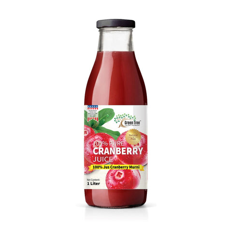 Green Tree Natural and Pure Cranberry Juice 1L