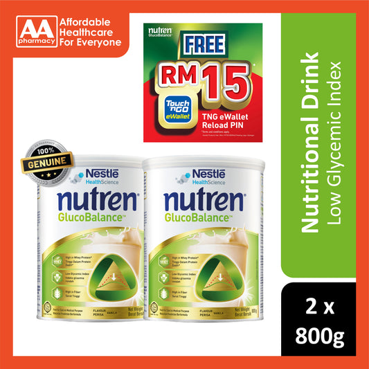 Nestlé Nutren GlucoBalance 2x800g (Promo Pack - Redeem Touch 'nGO RM15)