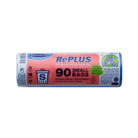 RePLUS HDPE Garbage Bag Size S (47cm x 54cm) 90's