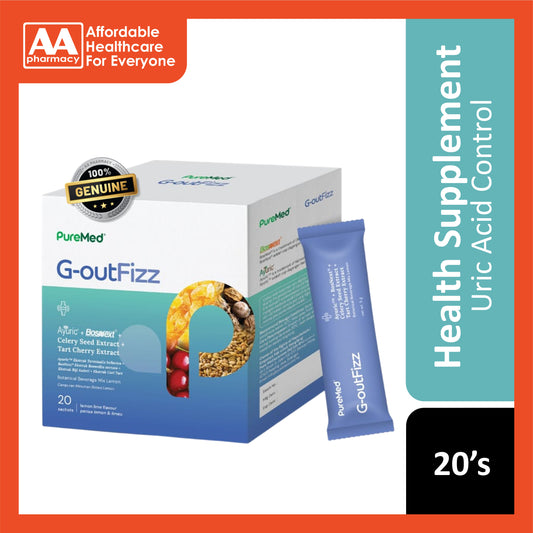 Puremed G-OutFizz 20 Sachets - Uric Acid Control