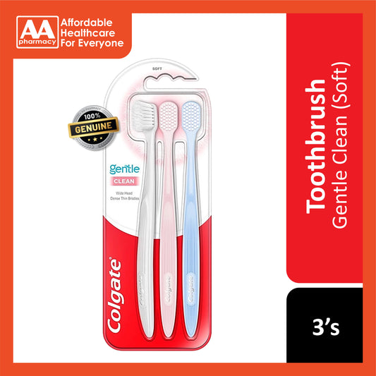 Colgate Gentle Clean Toothbrush 3's - Soft