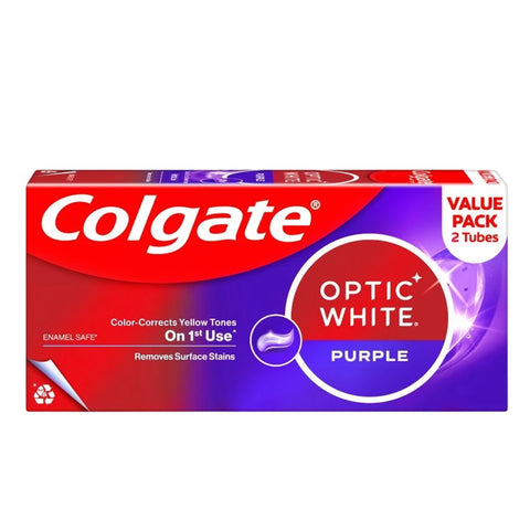 Colgate Optic White Purple Toothpaste 100g x 2 (Value Pack)