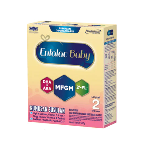 Enfalac Baby Infant Follow Up Formula Step 2 500g (For Babies 6-18 Months)